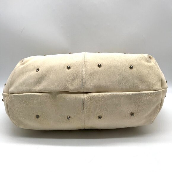Sam Edelman Ivory Suede Faren Rhinestone Hobo Bag - Picture 5 of 11